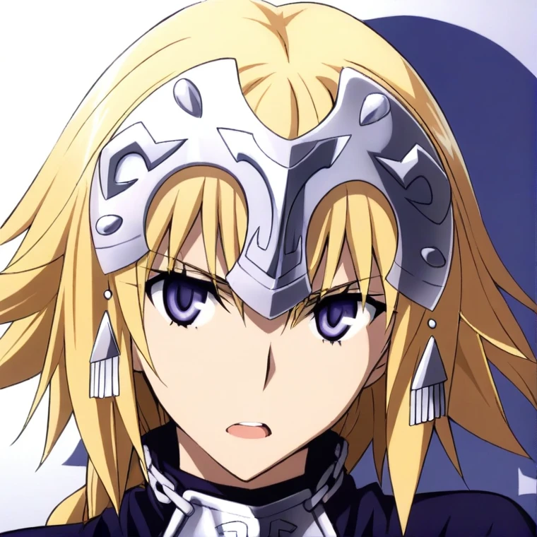 [Stable Diffusion] cheveux longs Fate Jeanne d'Arc Chef-d'œuvre regardant le spectateur bouche ouverte armure [Illustration]