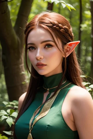 femme, forêt, elfe